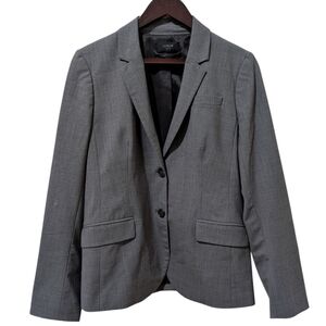 J.Crew 1035 Bi-Stretch Blazer Wool Blend Tollegno 1900 Grey Size 12 STY 95961